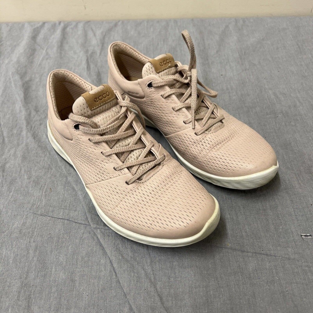 ECCO Womens 39 8 Light Pink Leather Sneakers Walking Shoes Leather FS Charity